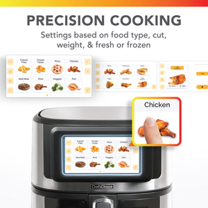 ChefsChoice Hue Touch 7 Quart High-Resolution Touchscreen Air Fryer with Window