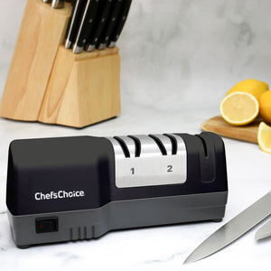 Chef'sChoice Diamond Hone Hybrid Knife Sharpener, 3-Stage, in Black